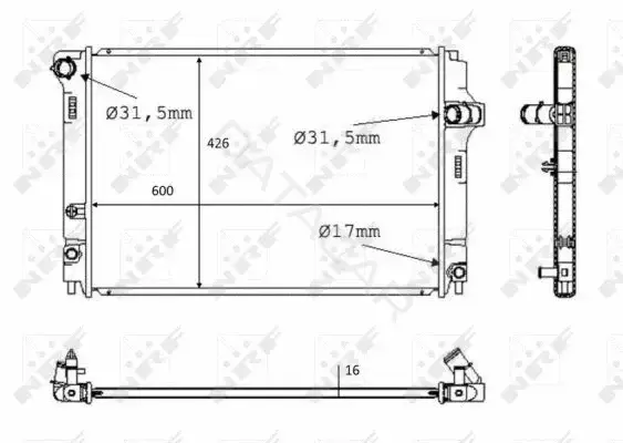 Радиатор охлаждения NRF 58382