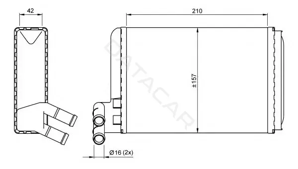 Радиатор печки NRF 58524