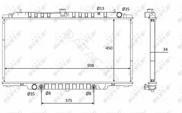Радиатор охлаждения NRF 58548