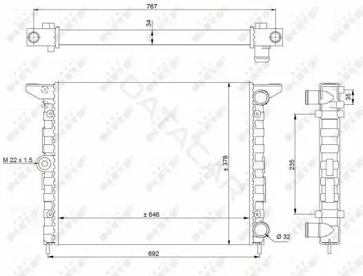 Радиатор охлаждения NRF 519523