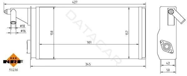 Радиатор печки NRF 53236A