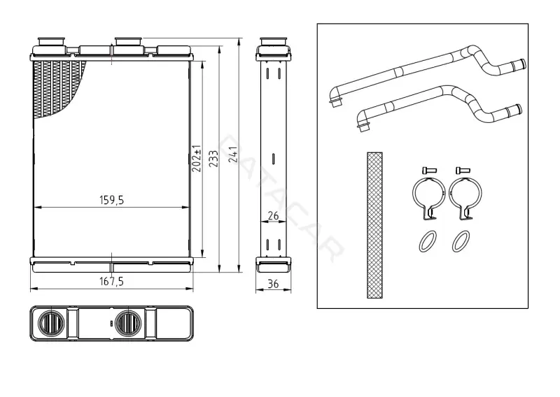 Радиатор печки NRF 54434