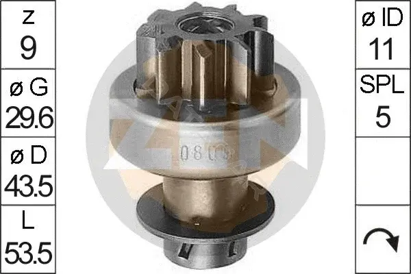 Бендикс стартера ERA ZN0809