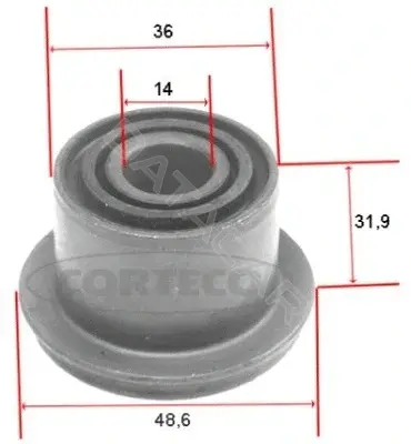 Сайлентблок рычага CORTECO 21652441
