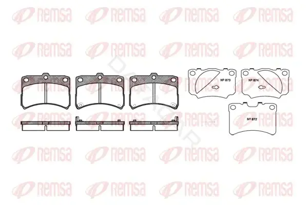 Тормозные колодки REMSA 0723.02