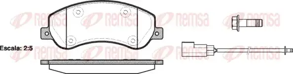 Тормозные колодки REMSA 1250.02