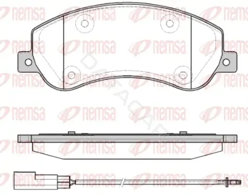 Тормозные колодки REMSA 1250.11