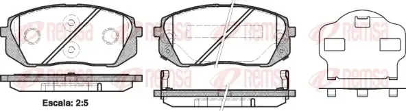 Тормозные колодки REMSA 1302.02