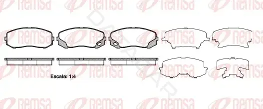 Тормозные колодки REMSA 1405.00
