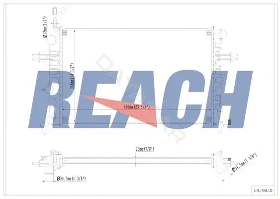 Радиатор охлаждения REACH 1.40.14308.122