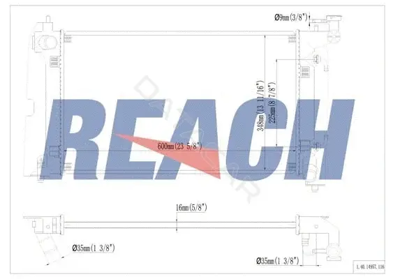 Радиатор охлаждения REACH 1.40.14957.116