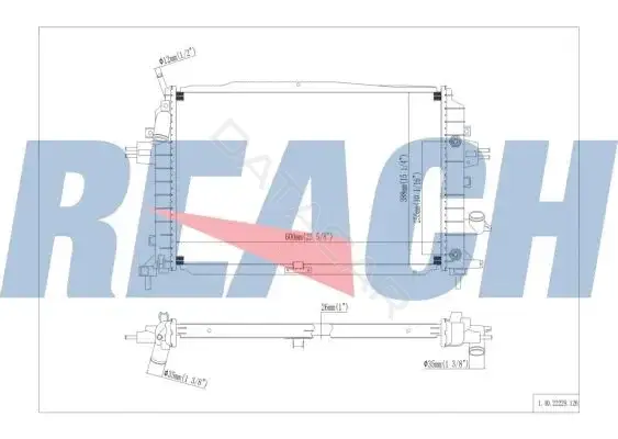 Радиатор охлаждения REACH 1.40.22229.126