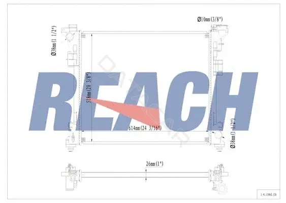 Радиатор охлаждения REACH 1.41.13062.126