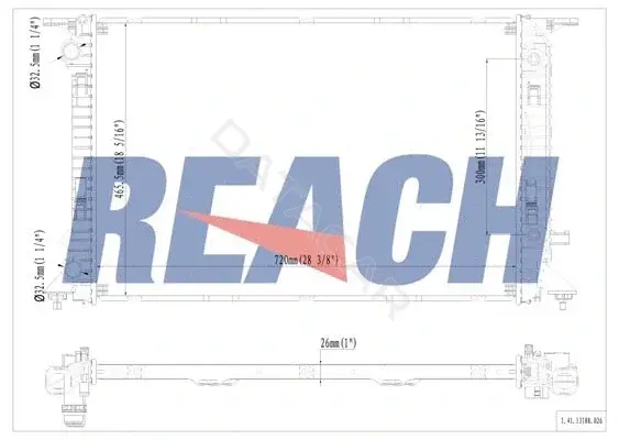 Радиатор охлаждения REACH 1.41.13188.026