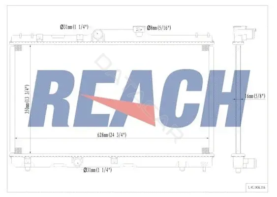 Радиатор охлаждения REACH 1.41.1436.116
