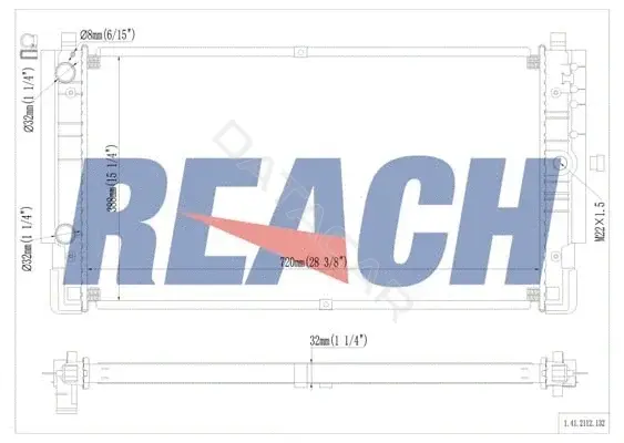 Радиатор охлаждения REACH 1.41.2112.132