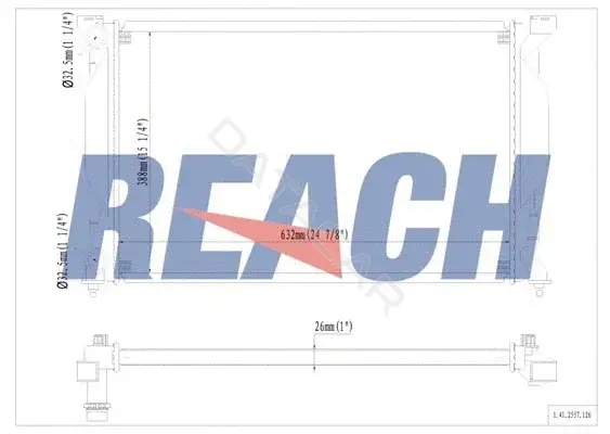Радиатор охлаждения REACH 1.41.2557.126