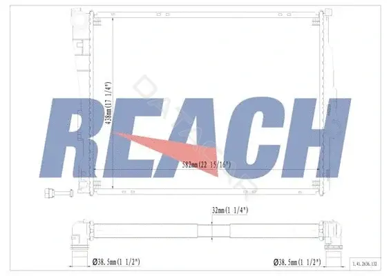 Радиатор охлаждения REACH 1.41.2636.132
