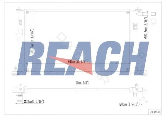 Радиатор охлаждения REACH 1.41.2894.016