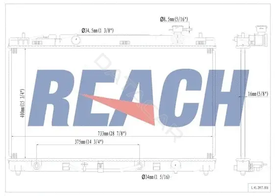 Радиатор охлаждения REACH 1.41.2917.016