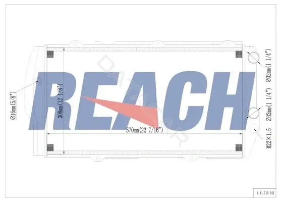 Радиатор охлаждения REACH 1.41.710.542