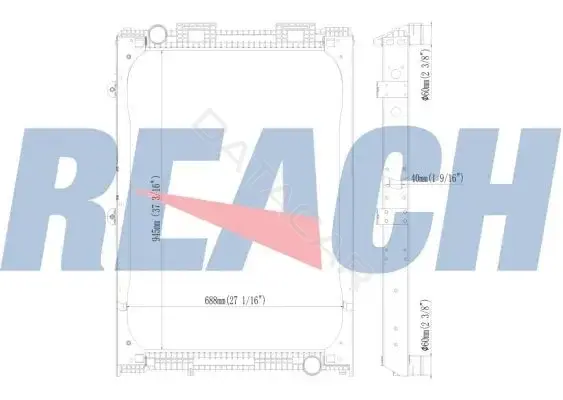 Радиатор охлаждения REACH 1.42.10254.142F