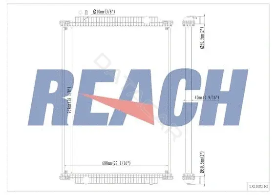 Радиатор охлаждения REACH 1.42.10273.142