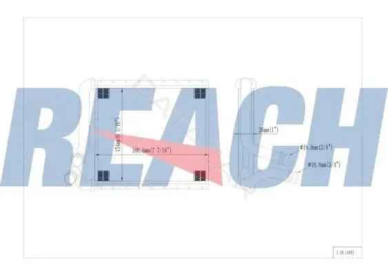 Радиатор печки REACH 1.18.11891