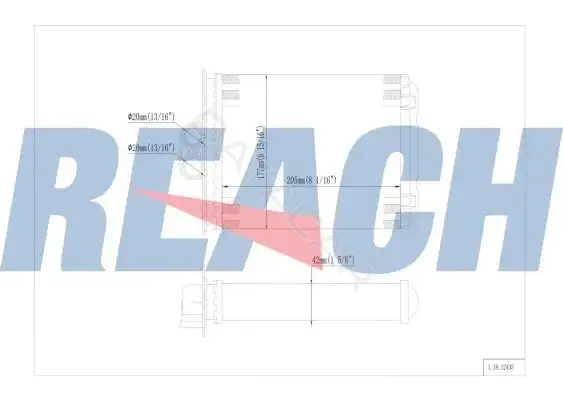 Радиатор печки REACH 1.18.12435