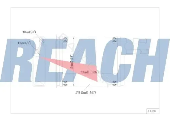 Радиатор печки REACH 1.18.12701