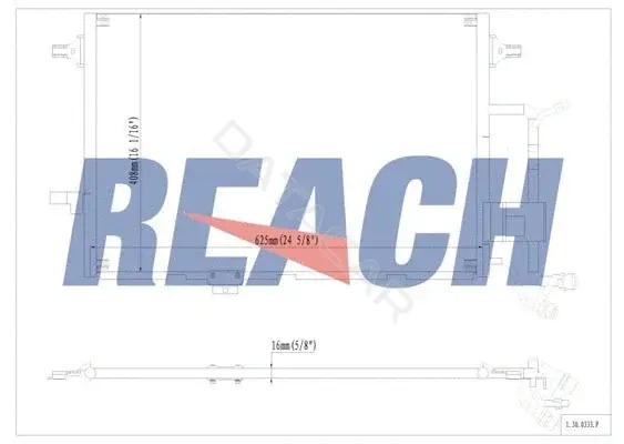 Радиатор кондиционера REACH 1.30.0333.P