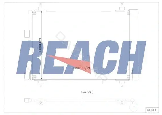 Радиатор кондиционера REACH 1.30.0455.PD