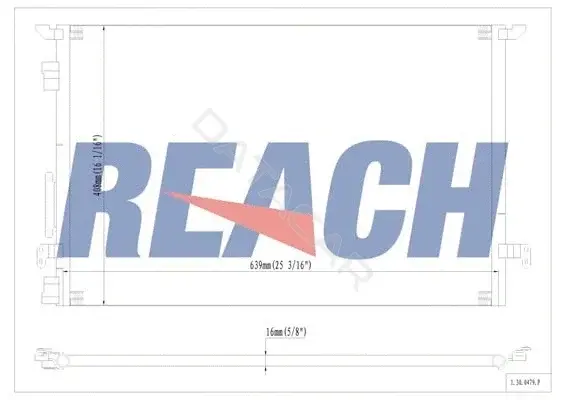 Радиатор кондиционера REACH 1.30.0479.P