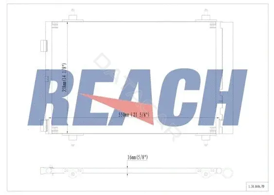 Радиатор кондиционера REACH 1.30.0606.PD