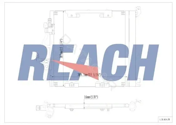 Радиатор кондиционера REACH 1.30.0614.PD