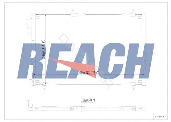 Радиатор кондиционера REACH 1.30.0681.P