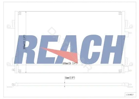 Радиатор кондиционера REACH 1.30.0682.P
