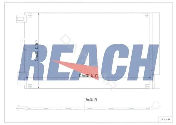 Радиатор кондиционера REACH 1.30.0754.PD