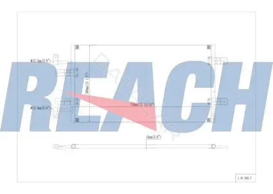 Радиатор кондиционера REACH 1.30.1002.P