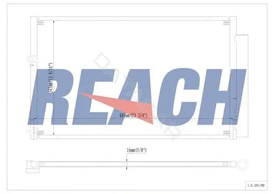 Радиатор кондиционера REACH 1.31.3093.PDH