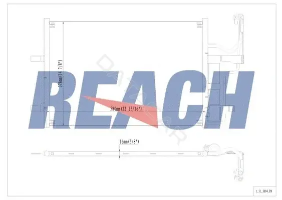 Радиатор кондиционера REACH 1.31.3094.PD