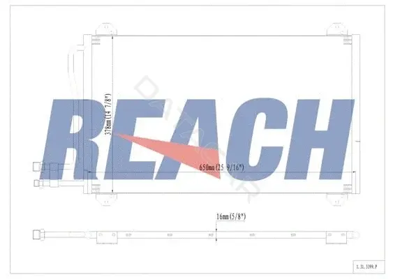 Радиатор кондиционера REACH 1.31.3399.P