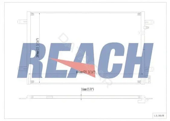 Радиатор кондиционера REACH 1.31.3424.PH