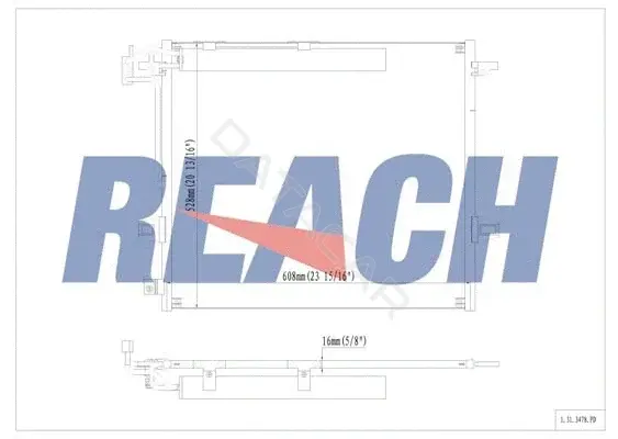 Радиатор кондиционера REACH 1.31.3478.PD