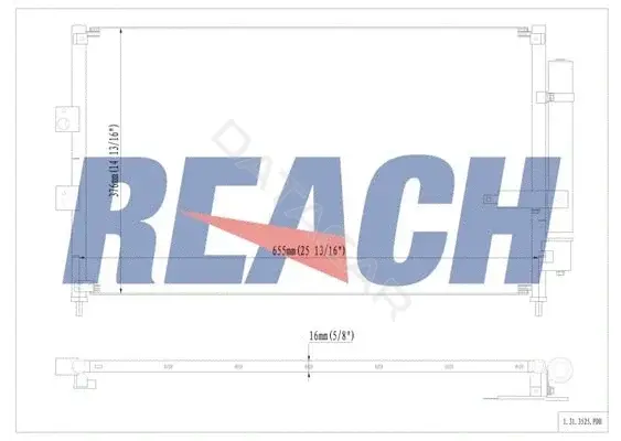Радиатор кондиционера REACH 1.31.3525.PDH