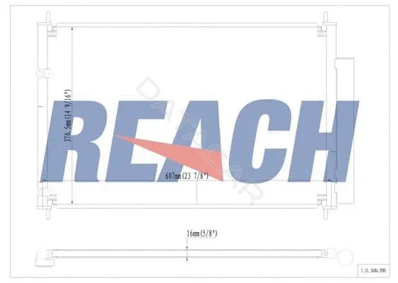 Радиатор кондиционера REACH 1.31.3686.PDH