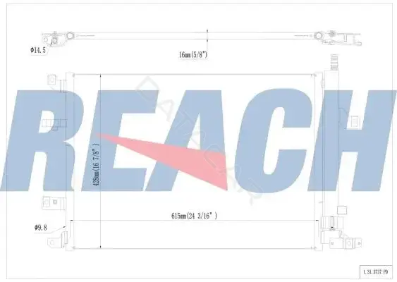 Радиатор кондиционера REACH 1.31.3737.PD