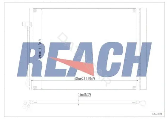 Радиатор кондиционера REACH 1.31.3738.PD