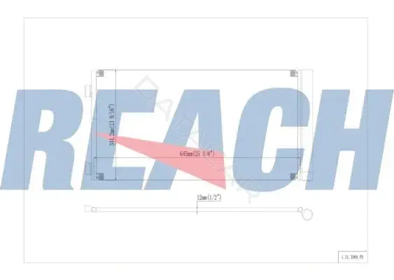 Радиатор кондиционера REACH 1.31.3989.PD