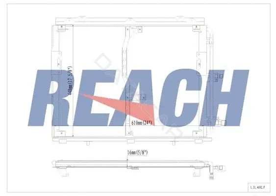 Радиатор кондиционера REACH 1.31.4692.P